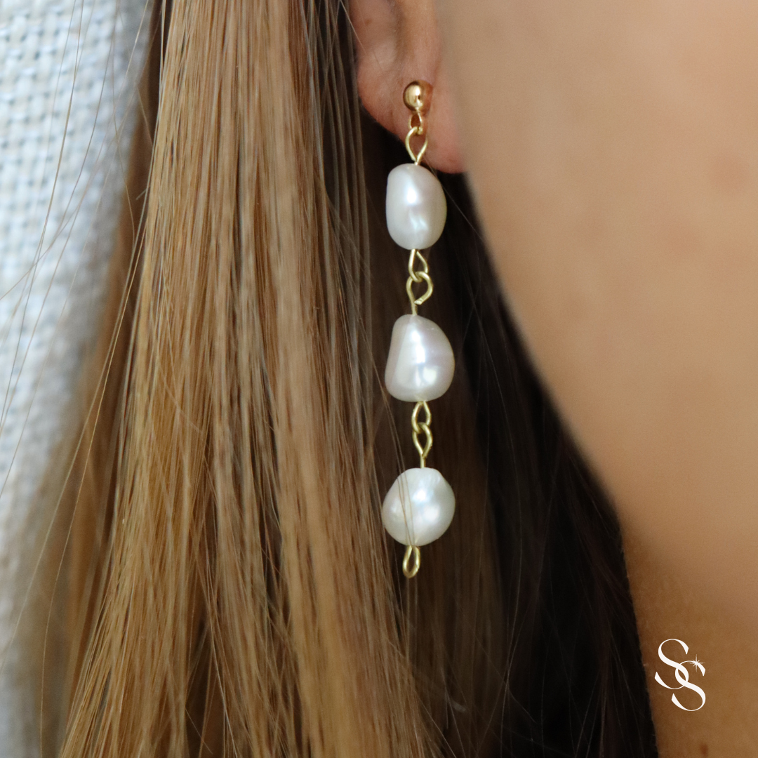 Pretty Pearl Trio Earrings