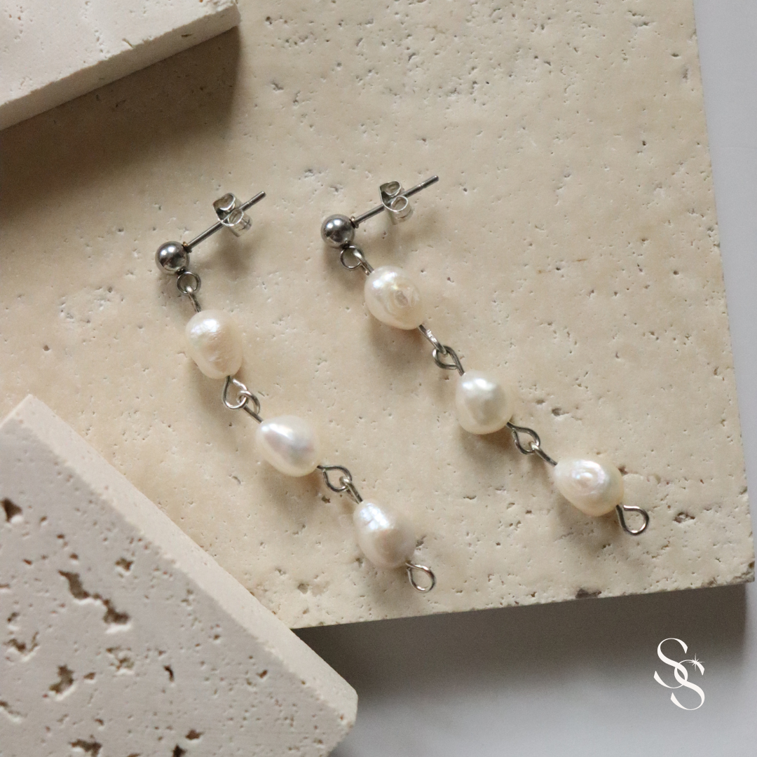 Pretty Pearl Trio Earrings