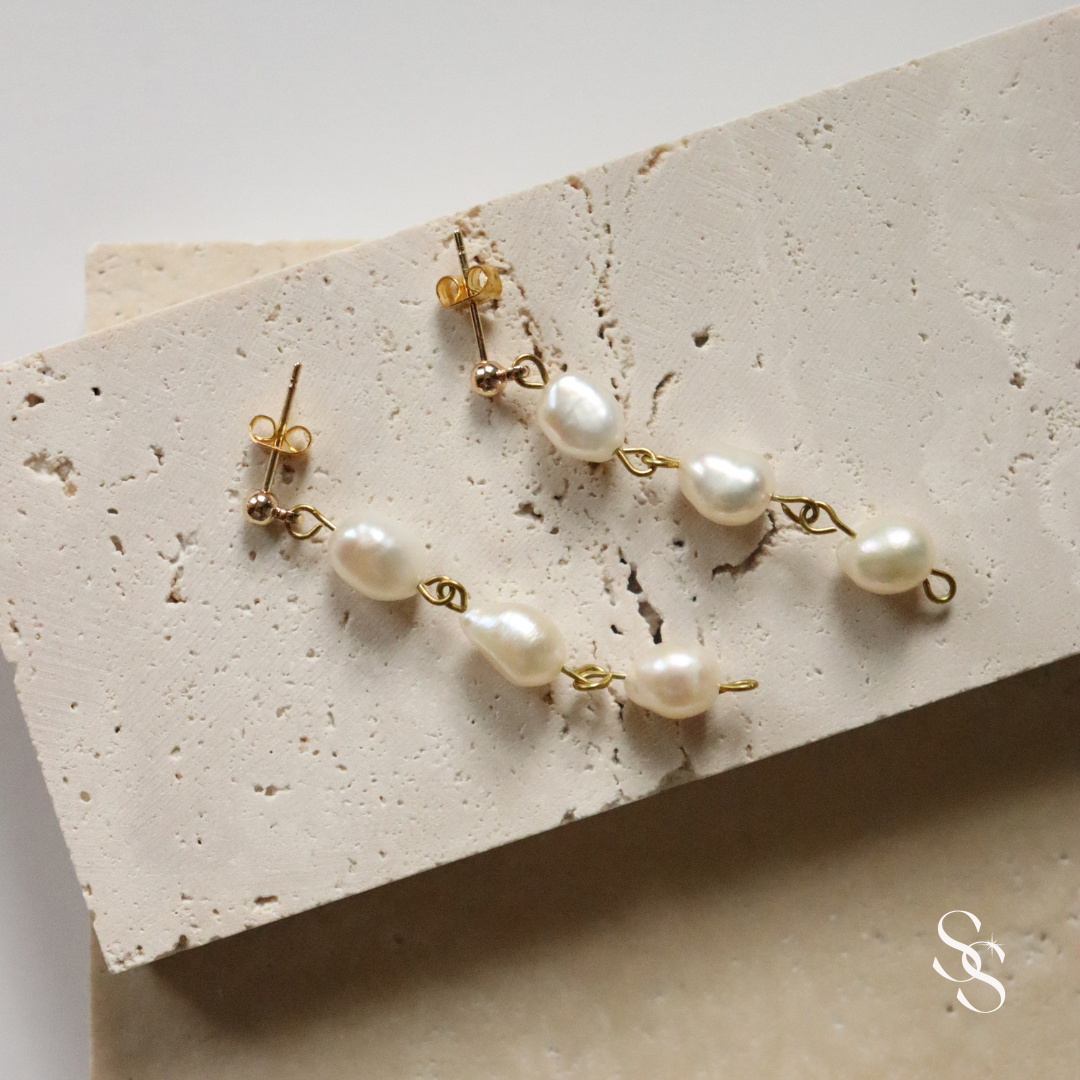 Pretty Pearl Trio Earrings