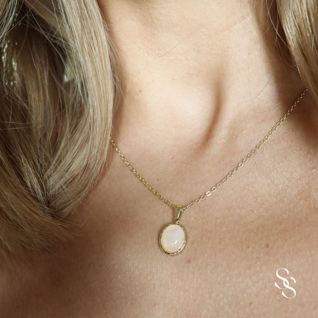 Peach Quartz Necklace