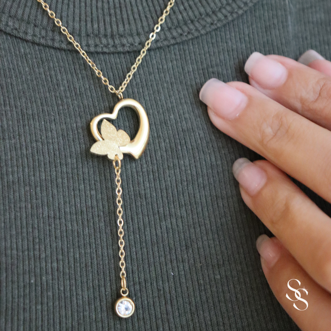 Butterfly Drop Necklace