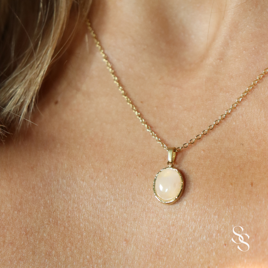 Peach Quartz Necklace