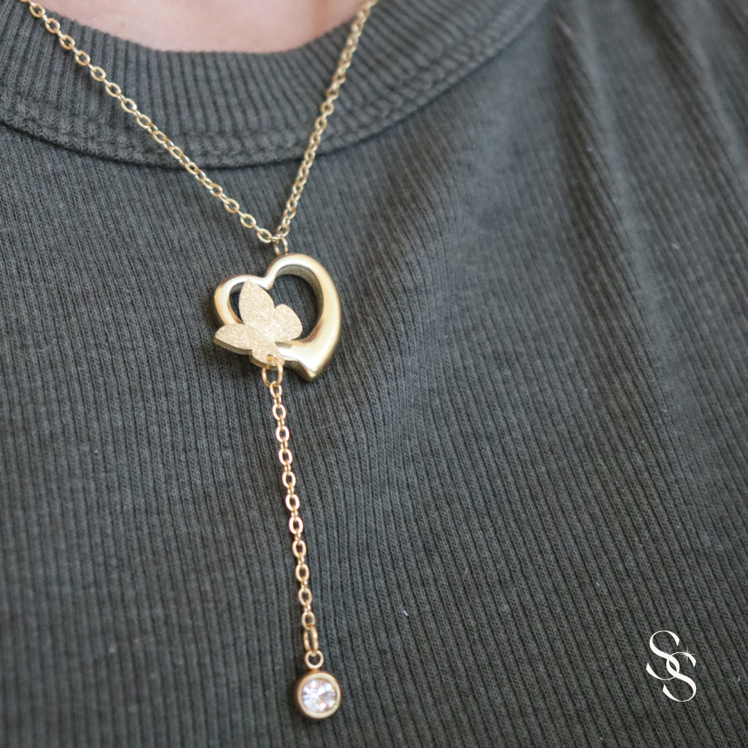 Butterfly Drop Necklace