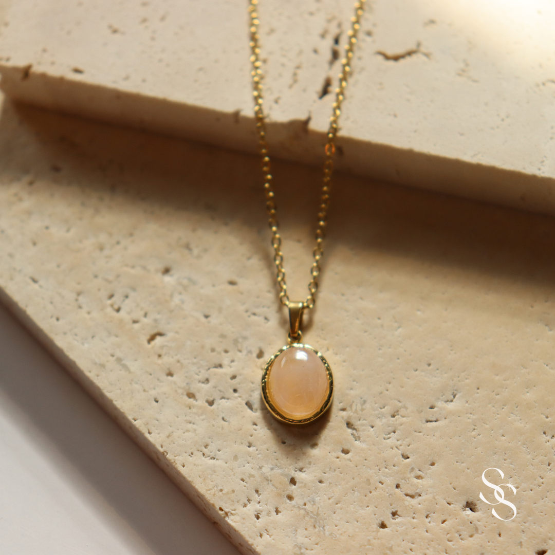 Peach Quartz Necklace
