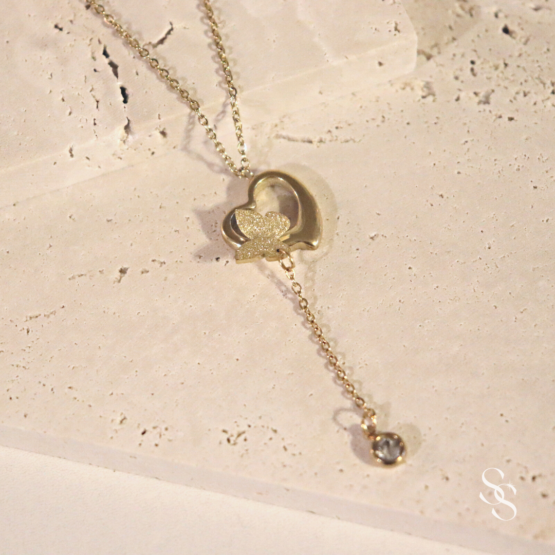 Butterfly Drop Necklace