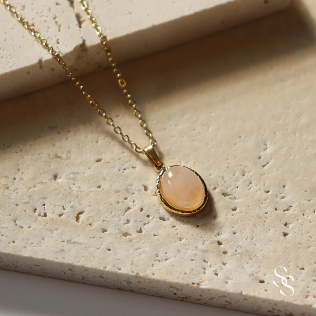 Peach Quartz Necklace