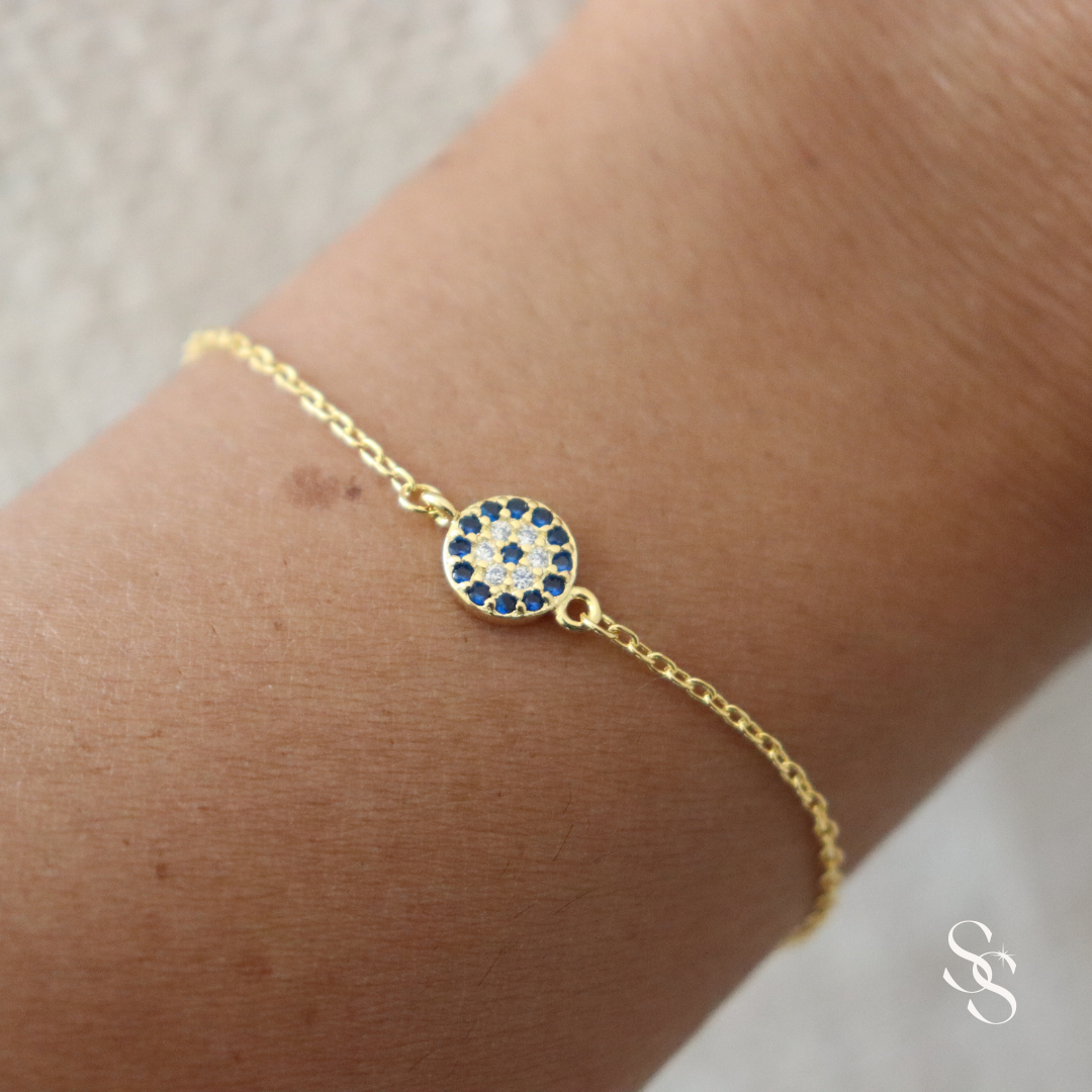 Evil Eye Charm Gold Bracelet