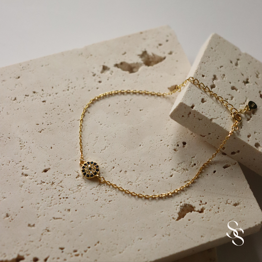 Evil Eye Charm Gold Bracelet