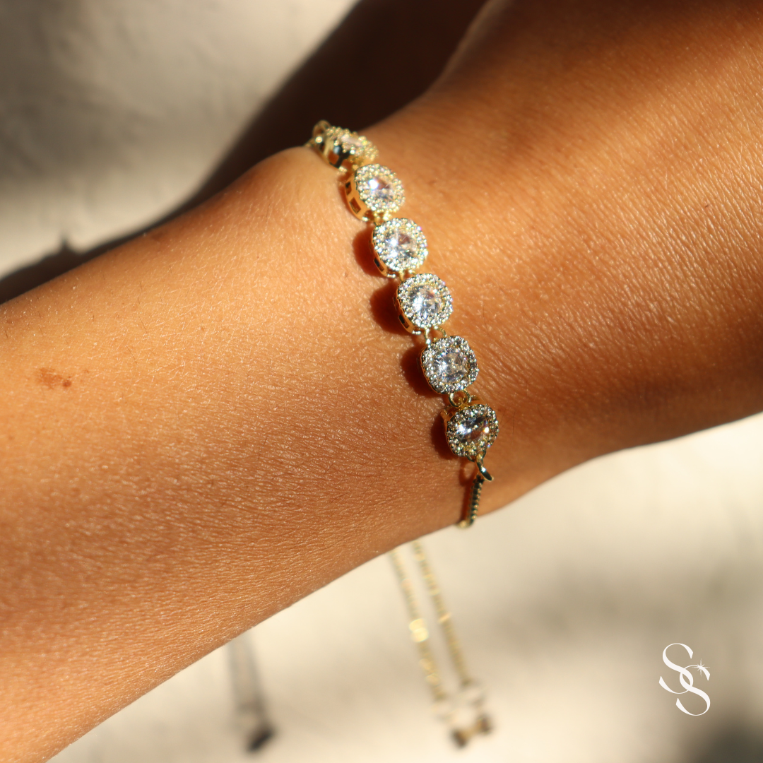 Diamond Halo Bracelet