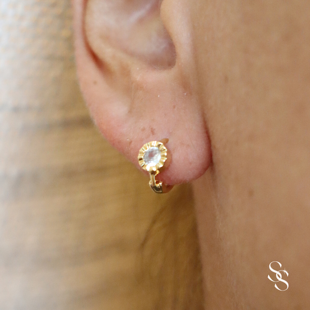 Embrace Huggie Earrings